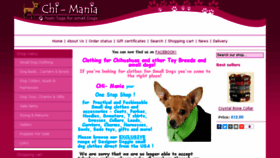 What Chi-mania.co.uk website looked like in 2017 (6 years ago)