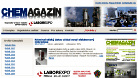 What Chemagazin.cz website looked like in 2017 (6 years ago)