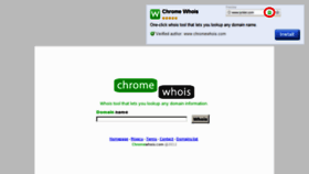 What Chromewhois.com website looked like in 2017 (6 years ago)