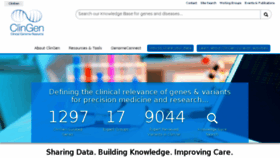 What Clinicalgenome.org website looked like in 2017 (6 years ago)