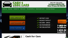 What Cash4usedcars.com website looked like in 2017 (6 years ago)