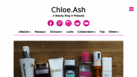 What Chloeash.com website looked like in 2017 (6 years ago)