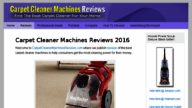 What Carpetcleaningmachinesreviews.com website looked like in 2017 (6 years ago)