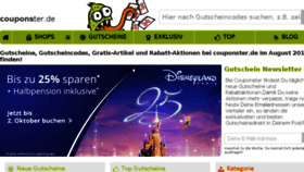 What Couponster.de website looked like in 2017 (6 years ago)