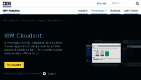 What Cloudant.com website looked like in 2017 (7 years ago)