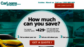 What Carloans.com.au website looked like in 2017 (6 years ago)
