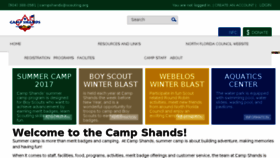 What Campshands.org website looked like in 2017 (6 years ago)