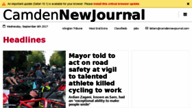 What Camdennewjournal.co.uk website looked like in 2017 (6 years ago)