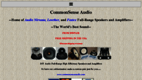 What Commonsenseaudio.com website looked like in 2017 (6 years ago)
