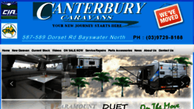 What Canterburycaravans.com.au website looked like in 2017 (6 years ago)