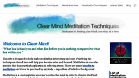 What Clear-mind-meditation-techniques.com website looked like in 2017 (6 years ago)