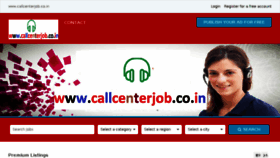 What Callcenterjob.co.in website looked like in 2017 (6 years ago)