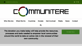 What Communitere.org website looked like in 2017 (6 years ago)