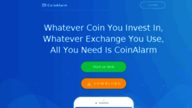 What Coinalarm.io website looked like in 2017 (6 years ago)