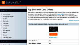 What Creditcard321.com website looked like in 2017 (6 years ago)
