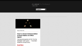 What Classictutorials.com website looked like in 2017 (6 years ago)