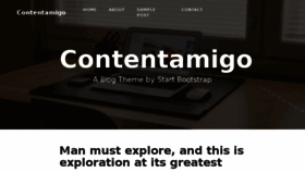 What Contentamigo.com website looked like in 2017 (6 years ago)