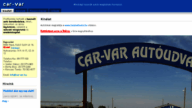What Car-var.hu website looked like in 2017 (6 years ago)