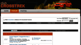What Clubcrosstrek.com website looked like in 2017 (6 years ago)