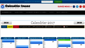 What Calendrier-france.fr website looked like in 2017 (6 years ago)