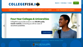 What Collegefish.org website looked like in 2017 (6 years ago)