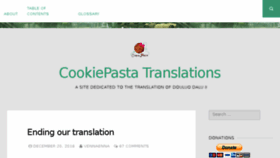 What Cookiepasta.com website looked like in 2017 (6 years ago)