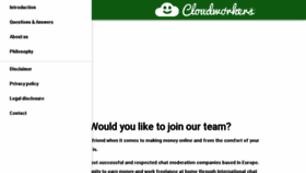 What Cloudworkers.company website looked like in 2017 (6 years ago)