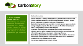 What Carbonstory.org website looked like in 2017 (6 years ago)