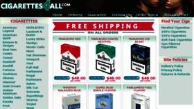 What Cigarettes4all.com website looked like in 2017 (6 years ago)