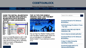 What Codetounlock.org website looked like in 2017 (6 years ago)
