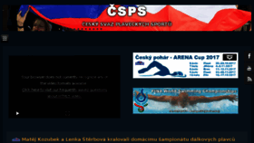 What Czechswimming.cz website looked like in 2017 (6 years ago)