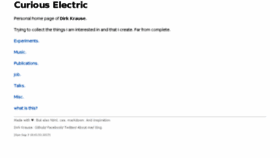 What Curious-electric.com website looked like in 2017 (6 years ago)