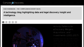 What Complexdiscovery.com website looked like in 2017 (6 years ago)