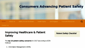 What Consumersadvancingpatientsafety.org website looked like in 2017 (6 years ago)