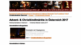 What Christkindlmaerkte.at website looked like in 2017 (6 years ago)