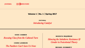 What Catalyst-journal.com website looked like in 2017 (6 years ago)