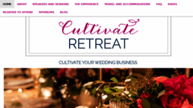 What Cultivateretreat.com website looked like in 2017 (6 years ago)