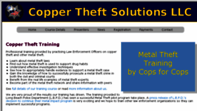 What Copperthefttraining.com website looked like in 2017 (6 years ago)