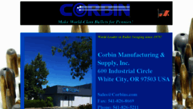 What Corbins.com website looked like in 2017 (6 years ago)
