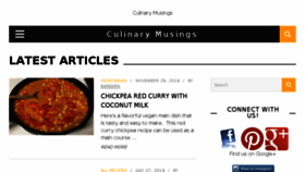 What Culinarymusings.com website looked like in 2017 (6 years ago)