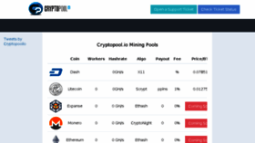 What Cryptopool.io website looked like in 2017 (6 years ago)