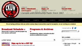What Ckuw.ca website looked like in 2017 (6 years ago)