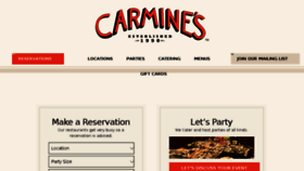What Carminesnyc.com website looked like in 2017 (6 years ago)