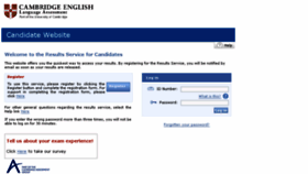 What Candidates.cambridgeenglish.org website looked like in 2017 (6 years ago)