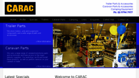 What Carac.com.au website looked like in 2017 (6 years ago)
