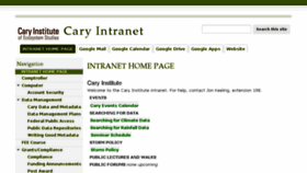 What Caryintranet.org website looked like in 2017 (6 years ago)