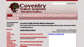 What Coventryschools.net website looked like in 2017 (6 years ago)