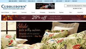 What Cuddledown.com website looked like in 2017 (6 years ago)