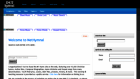 What Cyberhymnal.org website looked like in 2017 (6 years ago)