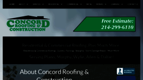 What Concordroofingtx.com website looked like in 2017 (6 years ago)
